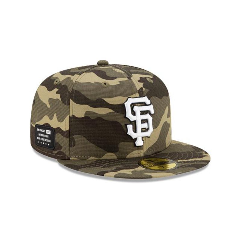 MLB San Francisco Giants Armed Forces Weekend 59Fifty Fitted (EVU4305) - Green New Era Caps